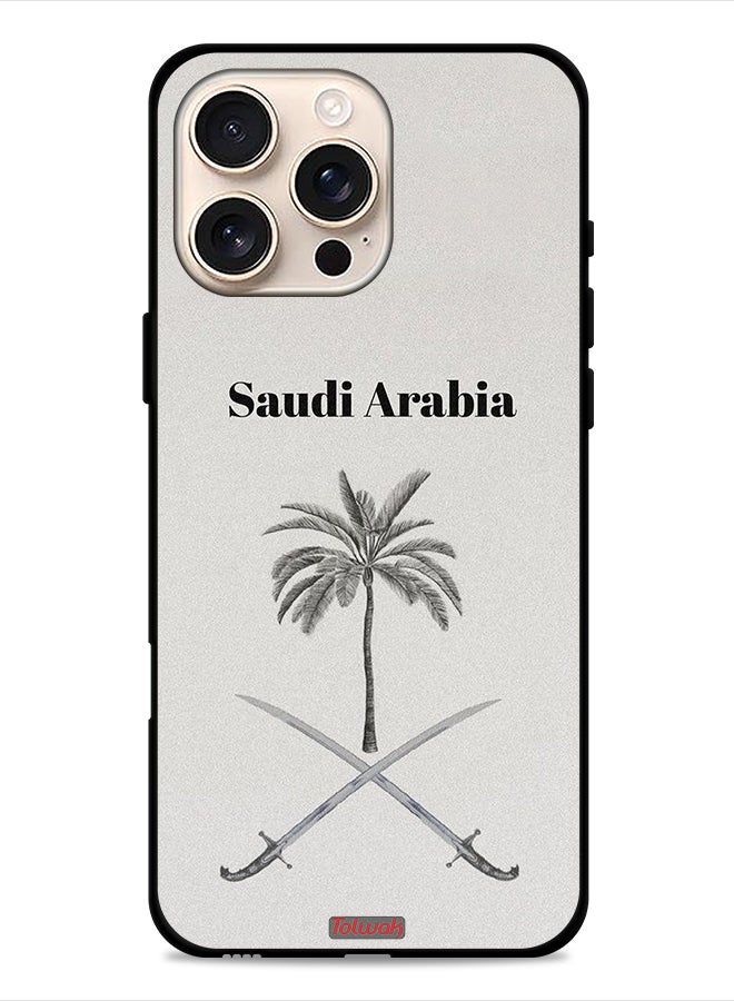 Tolwak غطاء حماية آبل آيفون 16 برو ماكس فنون علامة المملكة العربية السعودية - Image 1