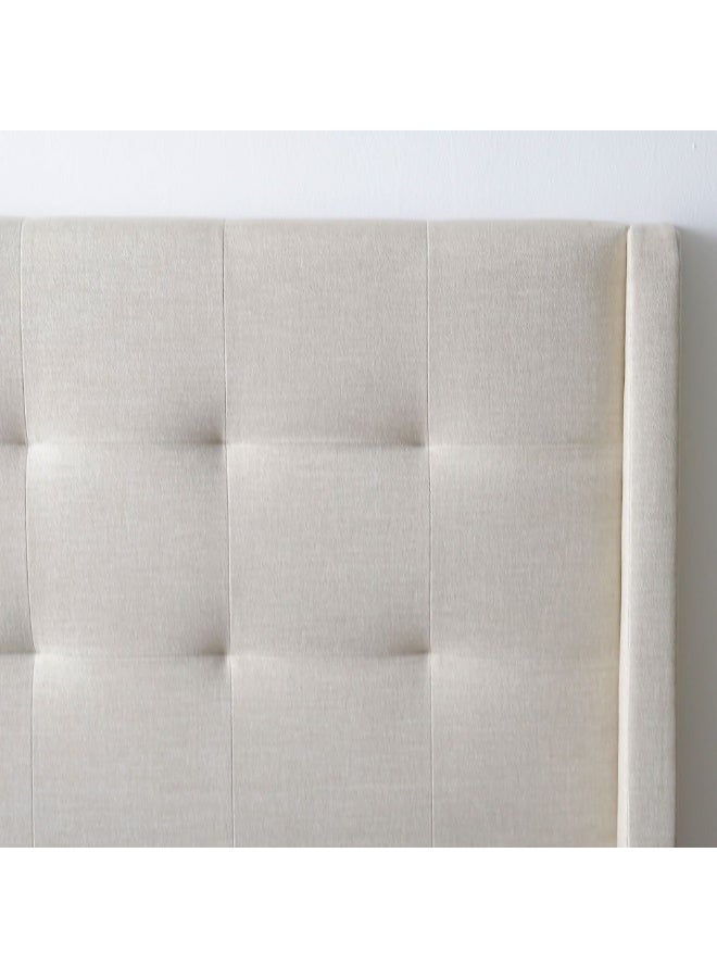 DANUBE HOME سرير مبطن توكس سوبرم 120x200 | تصميم حديث إطار سرير خشبي مفرد | سرير مريح (الماتريس غير مشمول) L215.5xW142xH111cm-بيج - Image 2