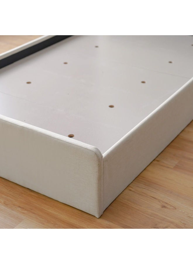 DANUBE HOME سرير مبطن توكس سوبرم 120x200 | تصميم حديث إطار سرير خشبي مفرد | سرير مريح (الماتريس غير مشمول) L215.5xW142xH111cm-بيج - Image 3