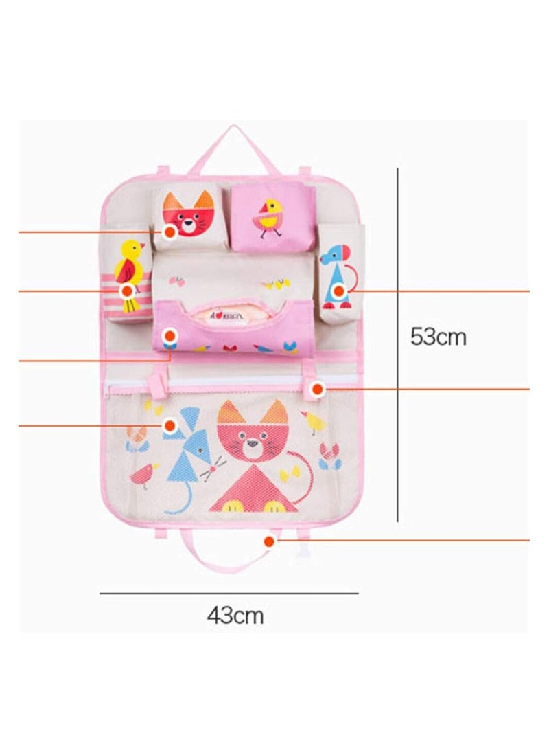 DUMA SAFE CHILD SAFETY - Duma Safe Car Back Seat Organizer Pink - Image 1