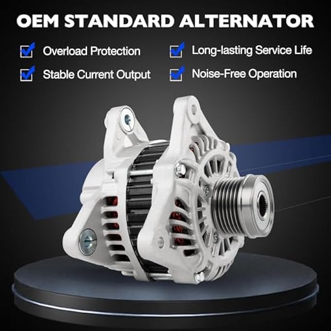 Misakomo PG-11657 Alternator Compatible with Nissan Altima L4 2.5L 2013-2018, Replaces 23100-3TA1B, 23100-3TA1A, A2TJ1881, A2TJ1891, 11657, 11657N, 110A 12V 6-Groove Pulley CW - Image 5