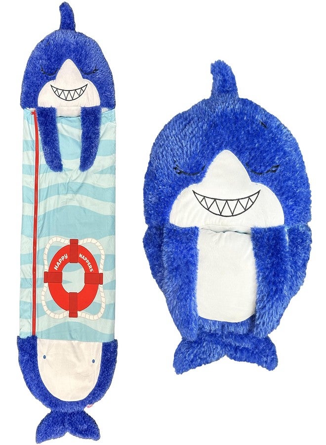 Happy Nappers 2-in-1 Pillow & Sleepy Sack Shush the Shark 54x20 Medium - Image 2