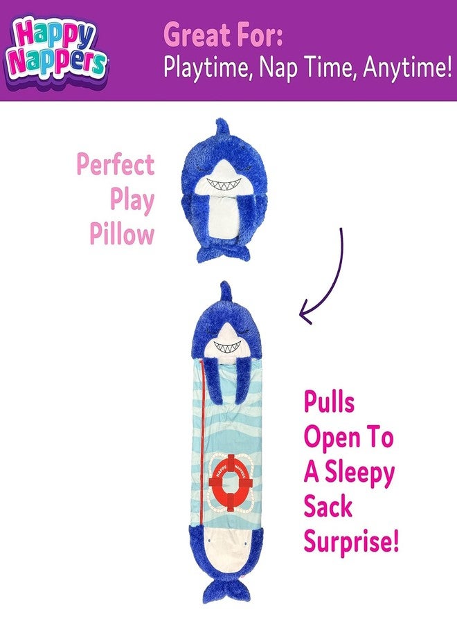 Happy Nappers 2-in-1 Pillow & Sleepy Sack Shush the Shark 54x20 Medium - Image 4
