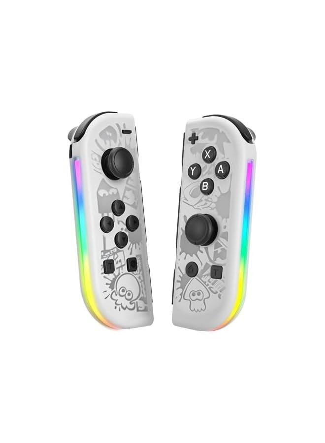 PROMASS Controller for Nintendo Switch, Replacement Joy-Cons Wireless Controller for Switch, with RGB Lighting/Wake-up/Dual Vibration/Motion - Image 1
