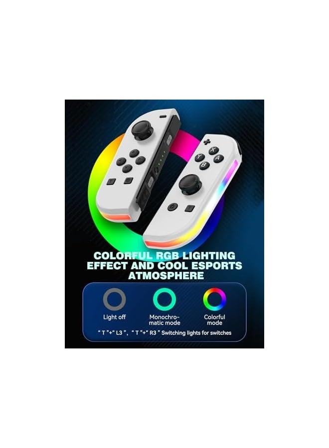 PROMASS Controller for Nintendo Switch, Replacement Joy-Cons Wireless Controller for Switch, with RGB Lighting/Wake-up/Dual Vibration/Motion - Image 3