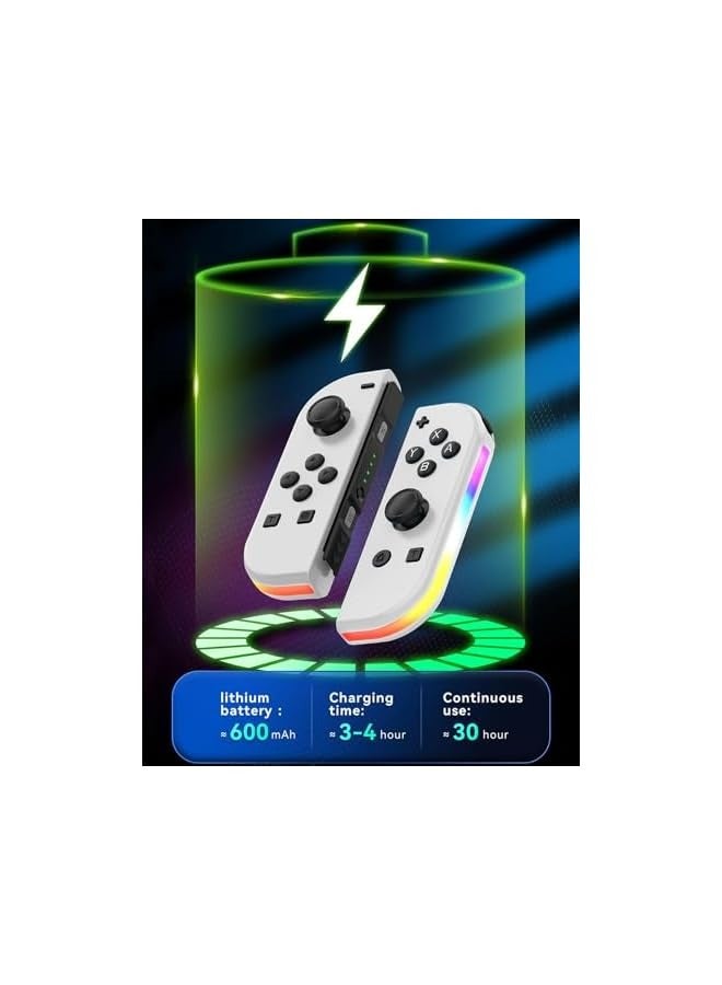 PROMASS Controller for Nintendo Switch, Replacement Joy-Cons Wireless Controller for Switch, with RGB Lighting/Wake-up/Dual Vibration/Motion - Image 4