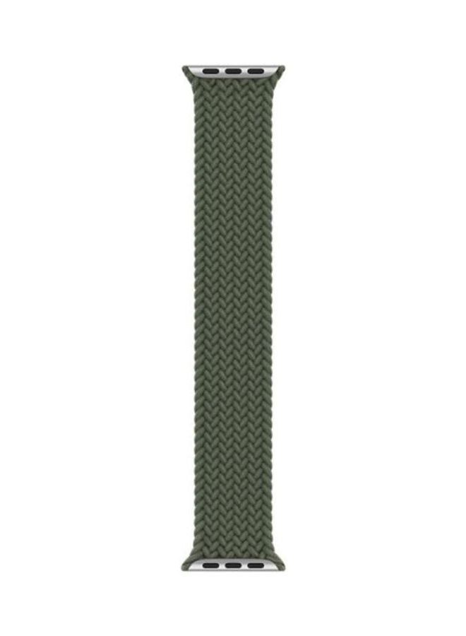 NIBEMINENT Nylon Single-Turn Braided Watchband For Apple Watch Series 7/6/5/4/3/2/1/SE 41/40/38mm Olive Green - Image 2