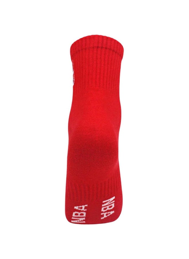 NBA Zodiac Year Red Socks, Wedding Festive New Year Snake Year Lucky Mid-Calf Thick Cotton Terry Socks, 3 Pairs - Image 2