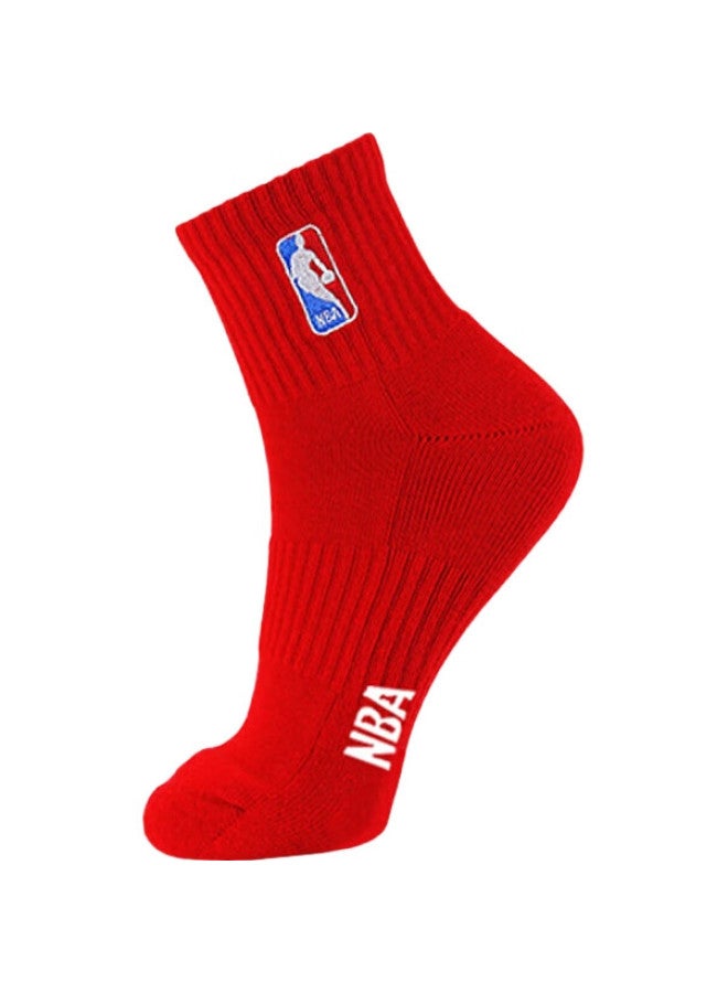 NBA Zodiac Year Red Socks, Wedding Festive New Year Snake Year Lucky Mid-Calf Thick Cotton Terry Socks, 3 Pairs - Image 3