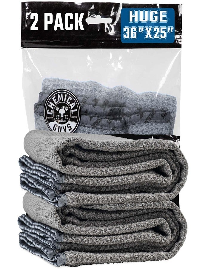 Chemical Guys Waffle Weave for Home & Auto Glass, Windows, Mirrors & More, Gray (25 in. x 36 in.) 2-Pack - Image 1