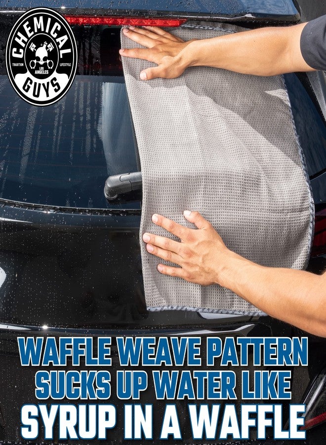 Chemical Guys Waffle Weave for Home & Auto Glass, Windows, Mirrors & More, Gray (25 in. x 36 in.) 2-Pack - Image 3