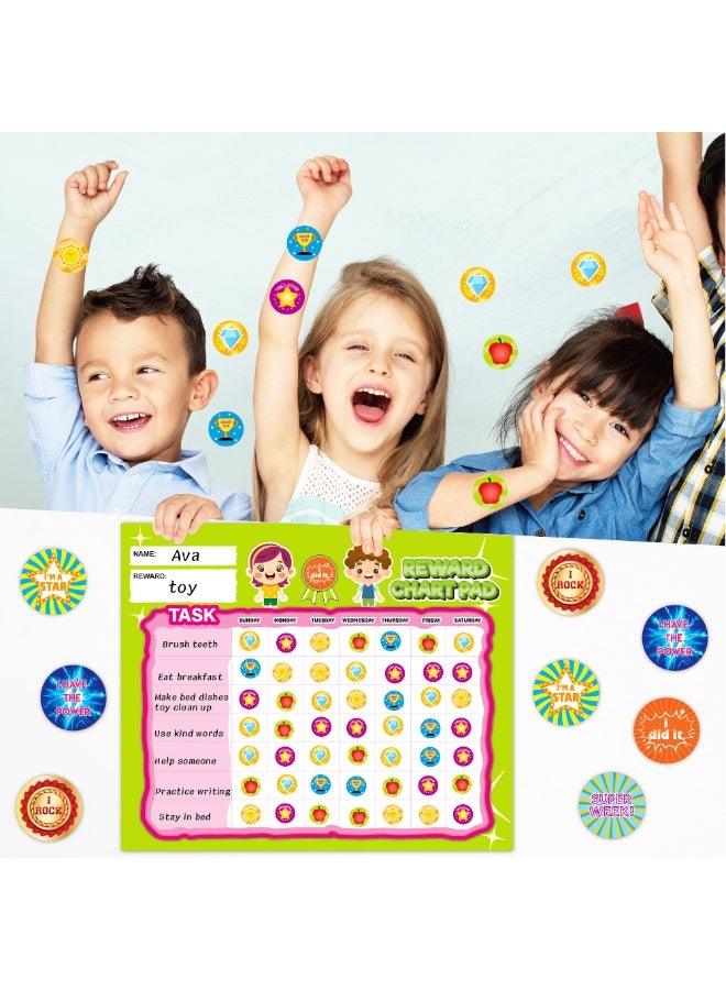 Kids Behavior Reward Chart - Cartoon Peel & Stick Stickers & Magnetic - Self-Discipline Schedule for School & Kindergarten - Back to School Gift - Image 1