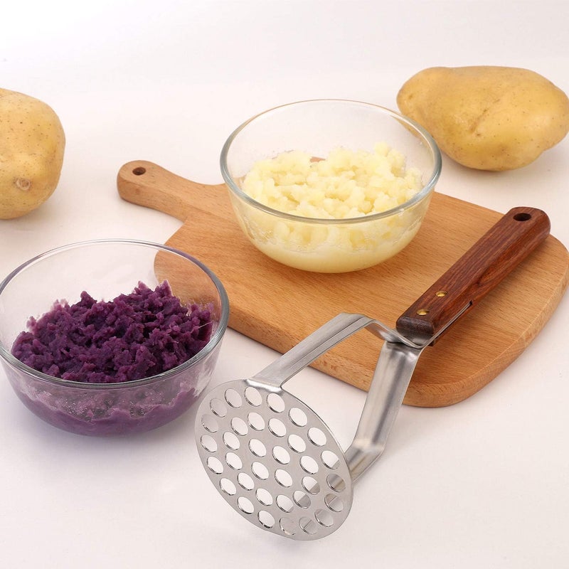 Tmflexe UPGRADED Potato Masher Stainless Steel Heavy Duty Strong Anti-slip Handle Not Easy to Bent Easy to use Sturdy Construction - Image 5