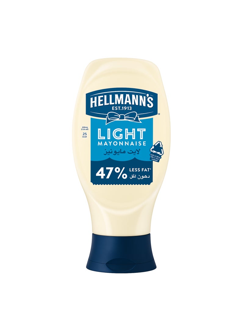 Hellmann's Light Mayonnaise With Less Fat Recycled Plastic Bottle 420g - Image 1