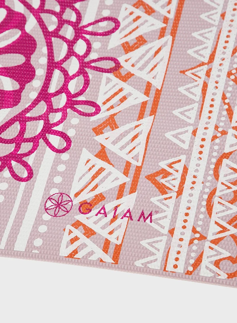 Gaiam 4Mm Classic Printed Bohemian Rose Yoga Mat