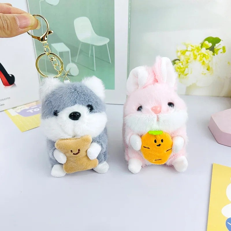 Y&D New Style Cute Stuffed Animal Plush Pendants – Soft Pet Keychains for Kids, Schoolbag Ornaments, Student Gifts & Claw Machine Prizes - Image 3