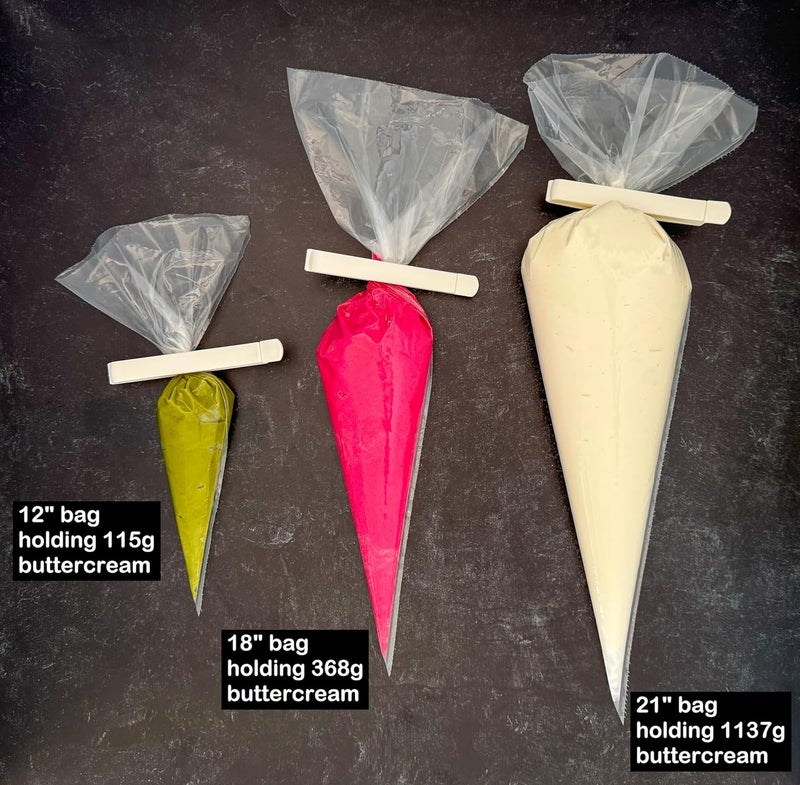 Ateco 4421 أكياس تزيين الكعك والتزيين البلاستيكية القابلة للتصرف مع NuPlastiQ، عبوة من 100، شفافة - Image 4