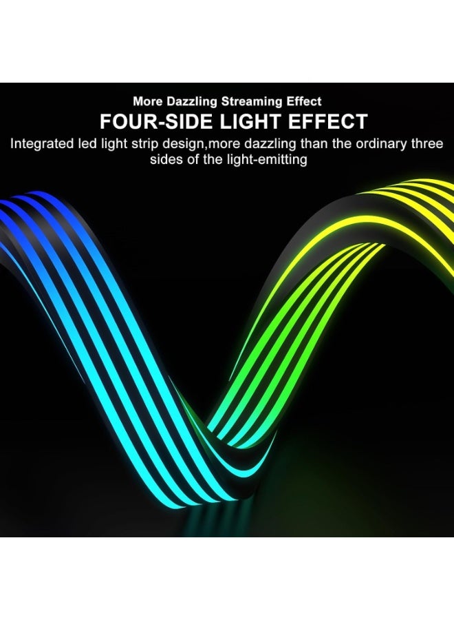 لاكام RGB PCIe Extension Cable with 8-Pin, ARGB GPU Power Cable with Addressable LEDs, 5V 3-Pin Connector for RTX 3060/4060/4070 & RX 6600/580, PC Case Lighting Accessory(Black, 34.5cm Length) - Image 4