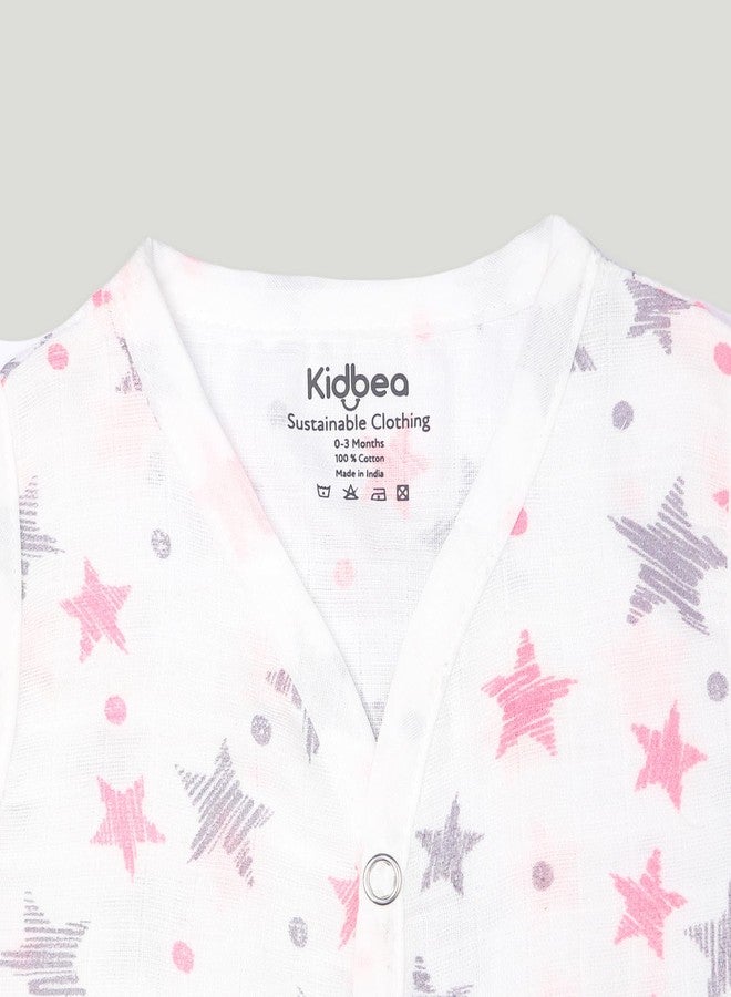 معرف com لهذا التطبيق هو جابلا كيدبيا بأزرار من قطن الموسلين العضوي | جابلا أبيض | للأولاد والبنات | جابلا صيفي | منتجات أطفال مريحة | صدرية بدون أكمام | عبوة متنوعة من قطعتين بألوان متعددة ومقاسات من 3 إلى 6 - Image 4