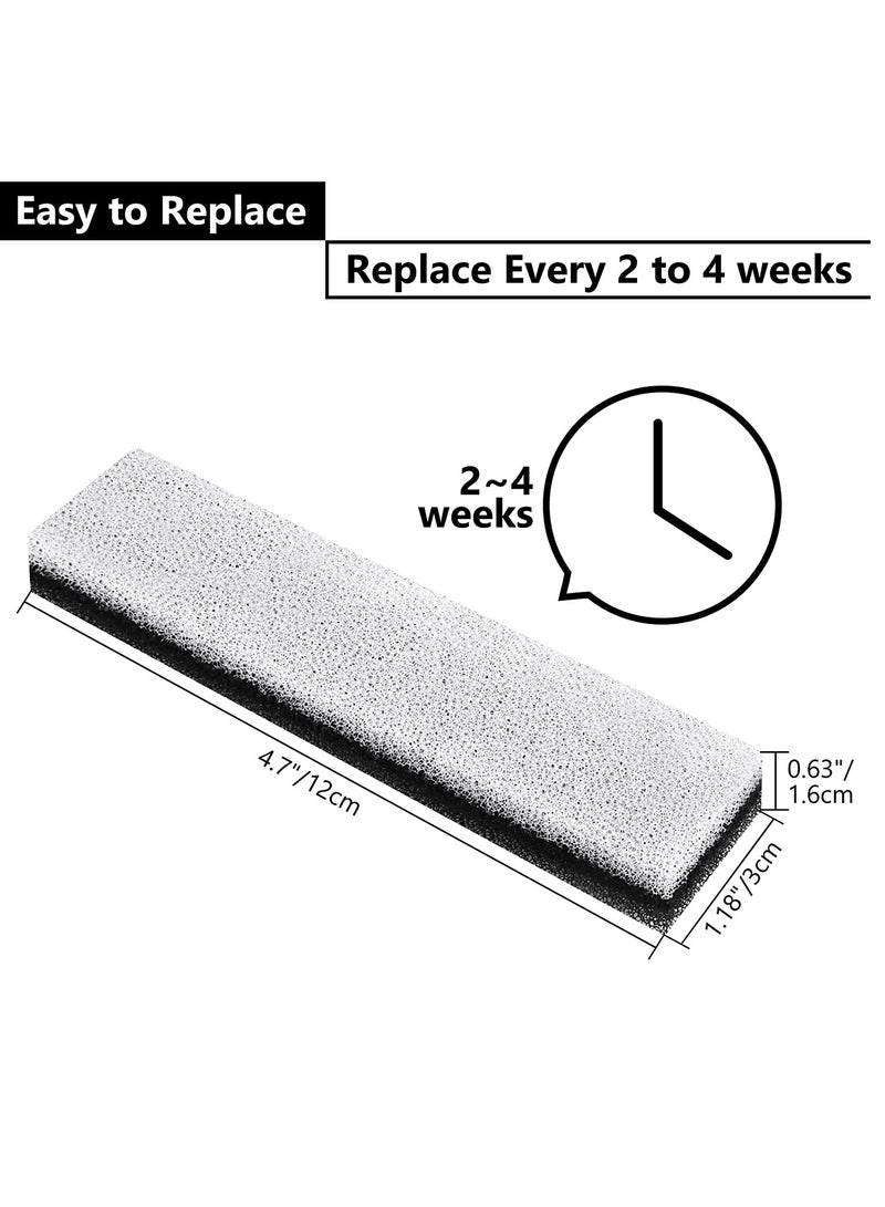 مرشح نافورة مياه الحيوانات الأليفة، مرشحات استبدال نافورة مياه القطط متوافقة مع نافورة المياه WF020 البيضاء والشفافة 12 قطعة - Image 4