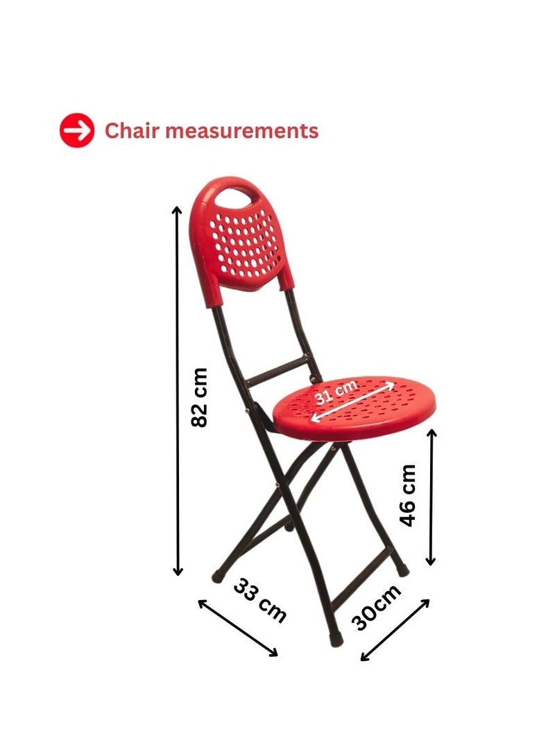 SunBoat Commerce Portable folding chair - red color - Image 5