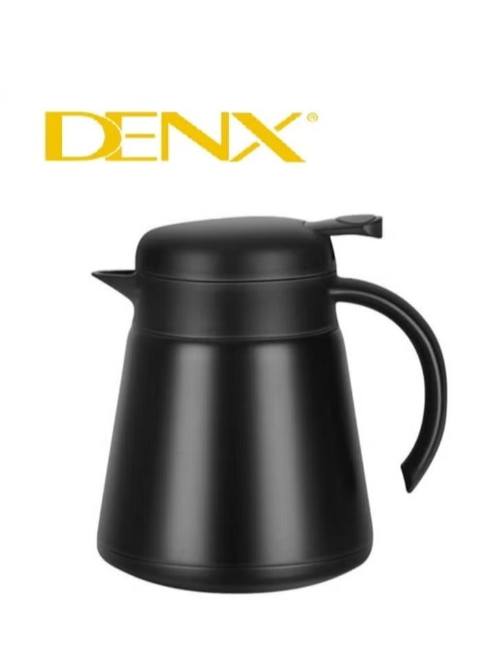 Denx Insulated Coffee and Tea Thermos with 880ml Capacity, Includes Two Additional Serving Cups, Black Color by Denix DX2036 - Image 4
