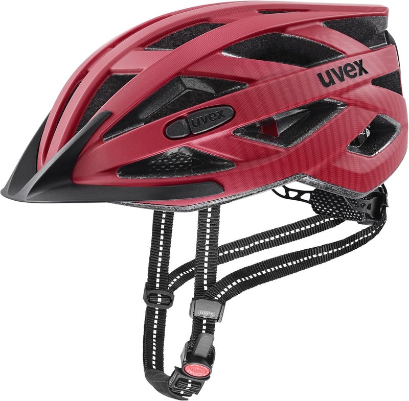 Uvex City I-VO Helmet, 56-60 cm Size, Ruby Red Matt - Image 1