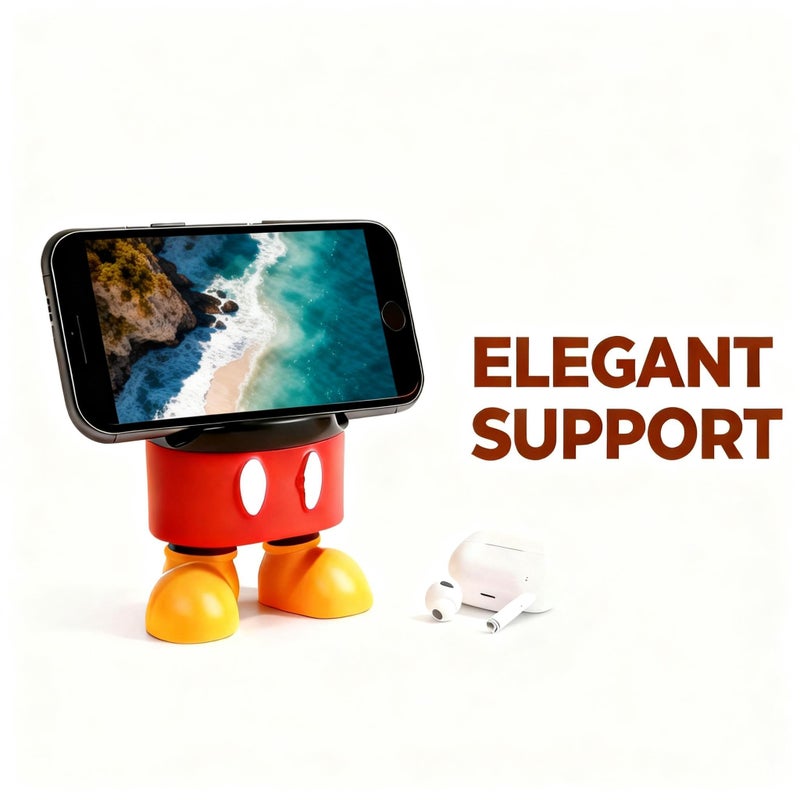 O-FarFarm Cute Mouse-Shaped Phone Stand - Desk Organizer for Phone Tablets - Decorative Figurines Decor for Home & Office Desk Table Decor,Collectible Souvenir Gift for Mouse Lovers - Image 2