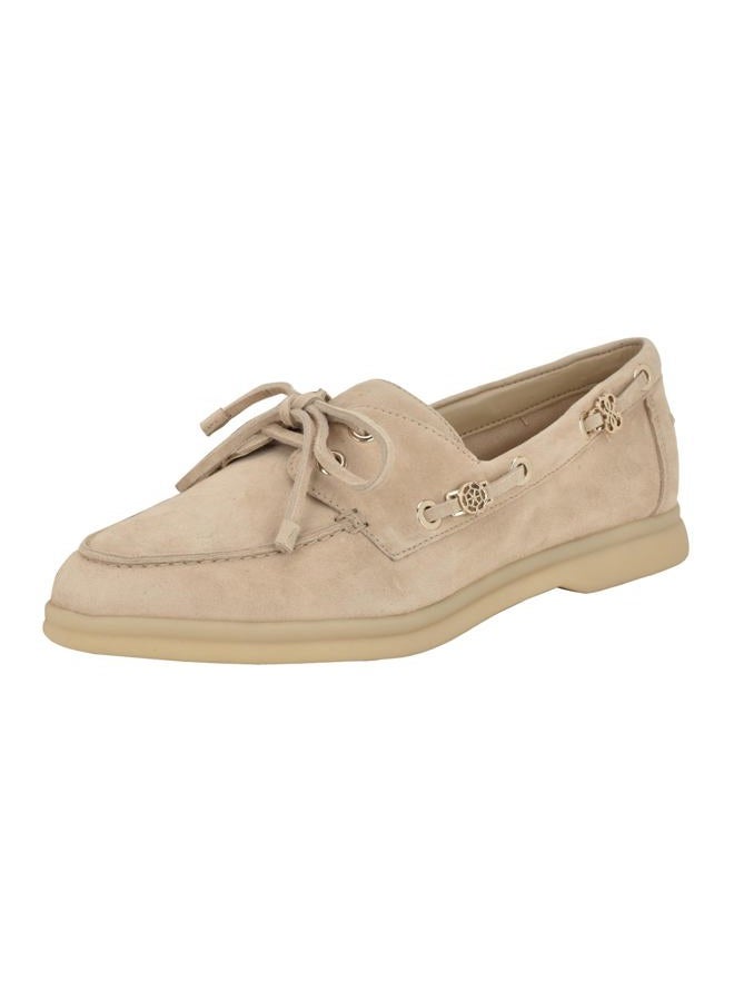 GUESS Women's Yomaya Boat Shoe, Light Natural Suede 111, 38.5 EU - Image 1