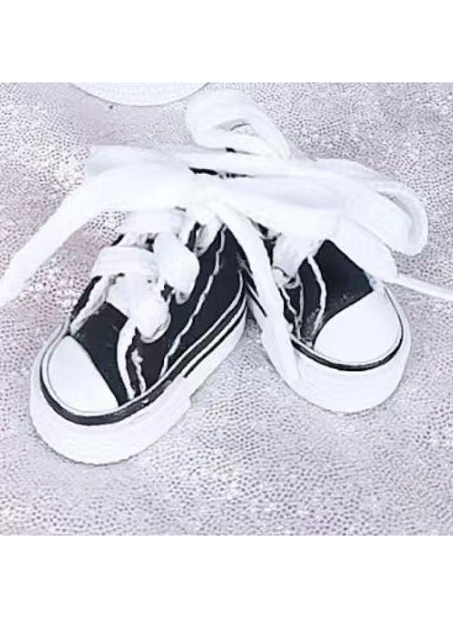 3.5cm Strap Shoes BJD Doll Change Casual Canvas Shoes 8 Points 17cm Doll Change Shoes-Colour:Pink Canvas Shoes-High:8 Minutes 17cm Canvas Shoes  - Image 3