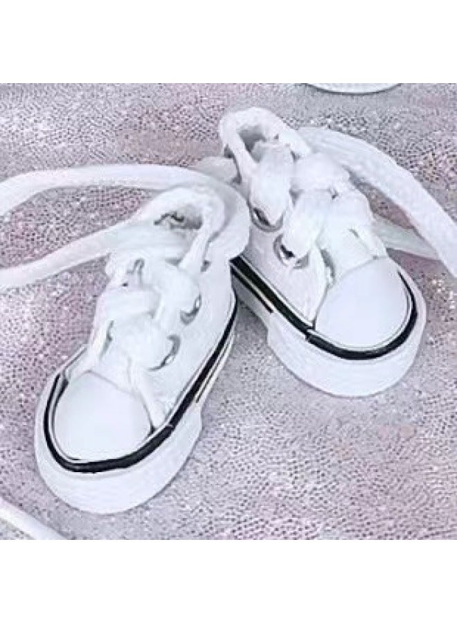 3.5cm Strap Shoes BJD Doll Change Casual Canvas Shoes 8 Points 17cm Doll Change Shoes-Colour:Pink Canvas Shoes-High:8 Minutes 17cm Canvas Shoes  - Image 4