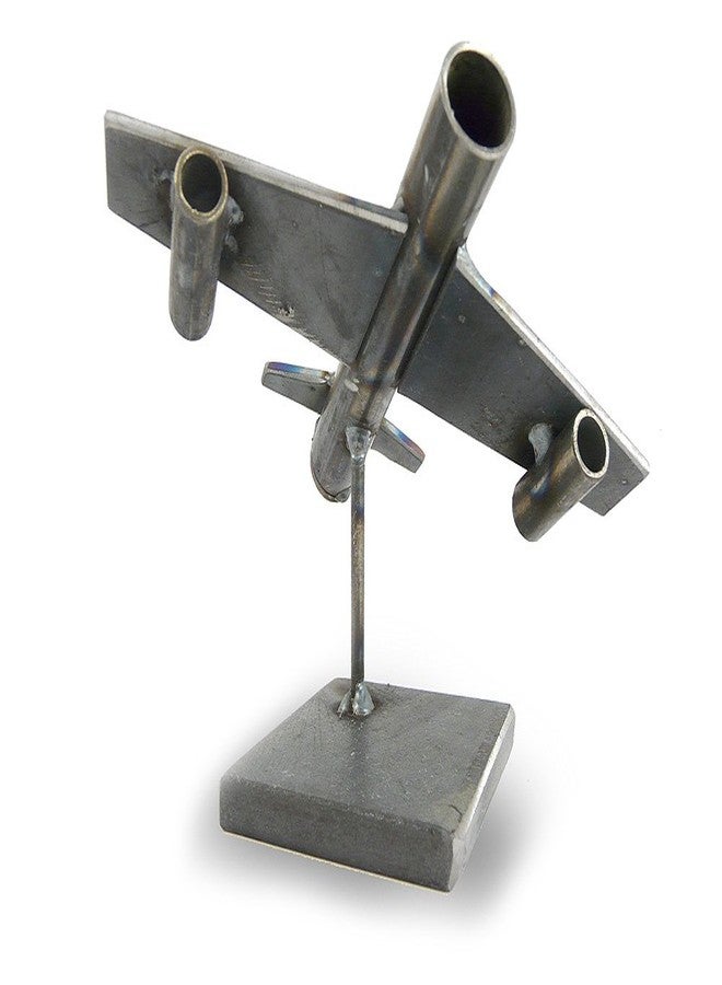 Modern Artisans Vintage Spy Plane Recycled Metal Desktop Pen Holder, American Made - Image 4