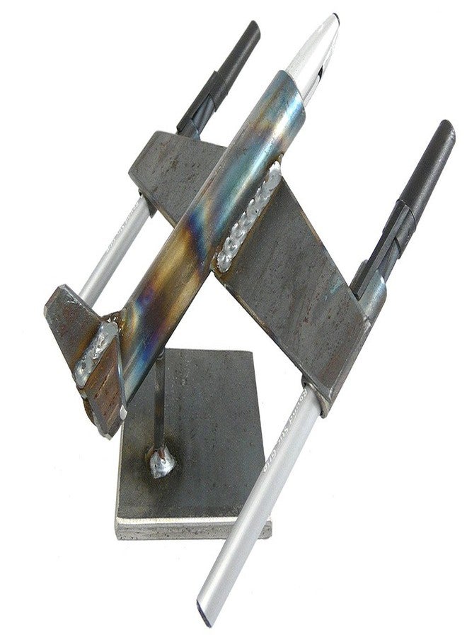 Modern Artisans Vintage Spy Plane Recycled Metal Desktop Pen Holder, American Made - Image 1