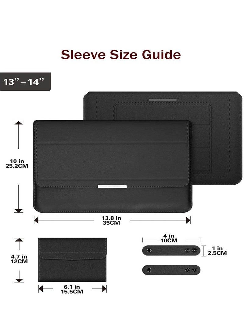 SYOSI 13-14 Inch Laptop Sleeve Bag Universial 2 in 1 Inner Sleeve with Stand Function Portable Waterproof Laptop Case  - Image 5
