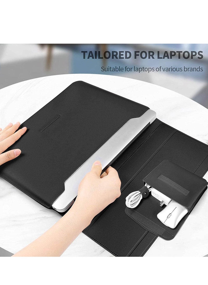 SYOSI 13-14 Inch Laptop Sleeve Bag Universial 2 in 1 Inner Sleeve with Stand Function Portable Waterproof Laptop Case  - Image 3