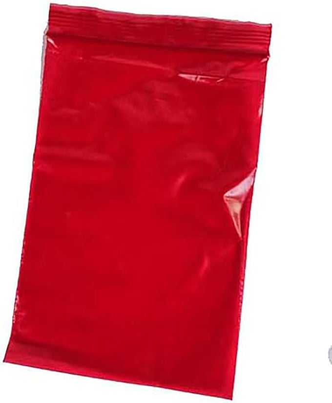 4 X 6 RECLOSABLE ZIPPER BAGS 2MIL RED QTY100 R46RD100