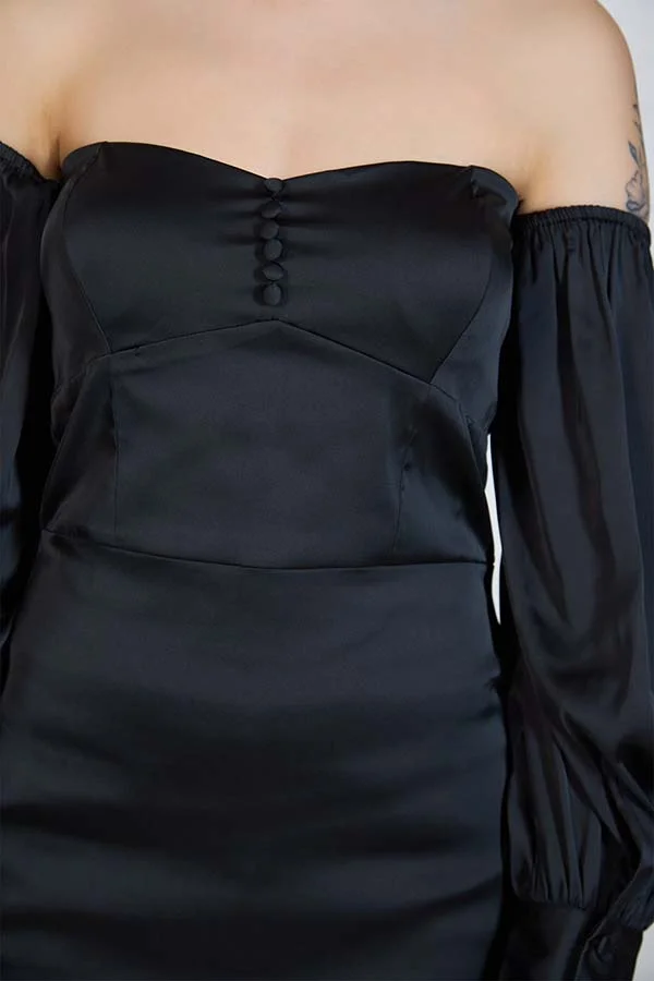 Virgio Satin Stretch Mini Dress