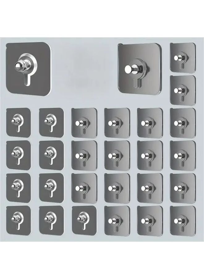 خطافات حائطية حديثة شفافة 80 قطعة لاصقة قوية بدون حفر مقاومة للماء - Image 4