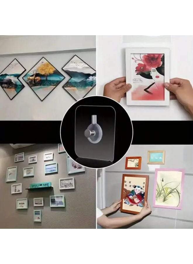 خطافات حائطية حديثة شفافة 80 قطعة لاصقة قوية بدون حفر مقاومة للماء - Image 5