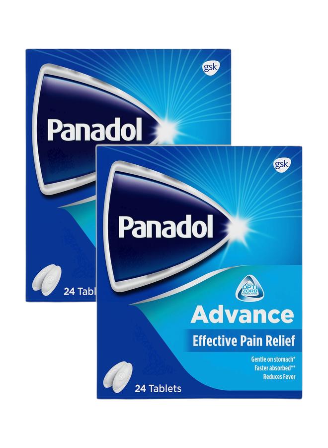 Panadol Pack of 2 Panadol Advance 24 Tab - Image 1