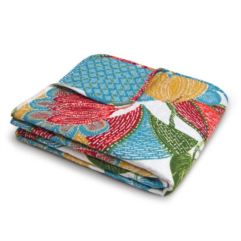 Lush Decor Lush Decor Layla Throw Blanket 60 x 50 Orange  Blue 