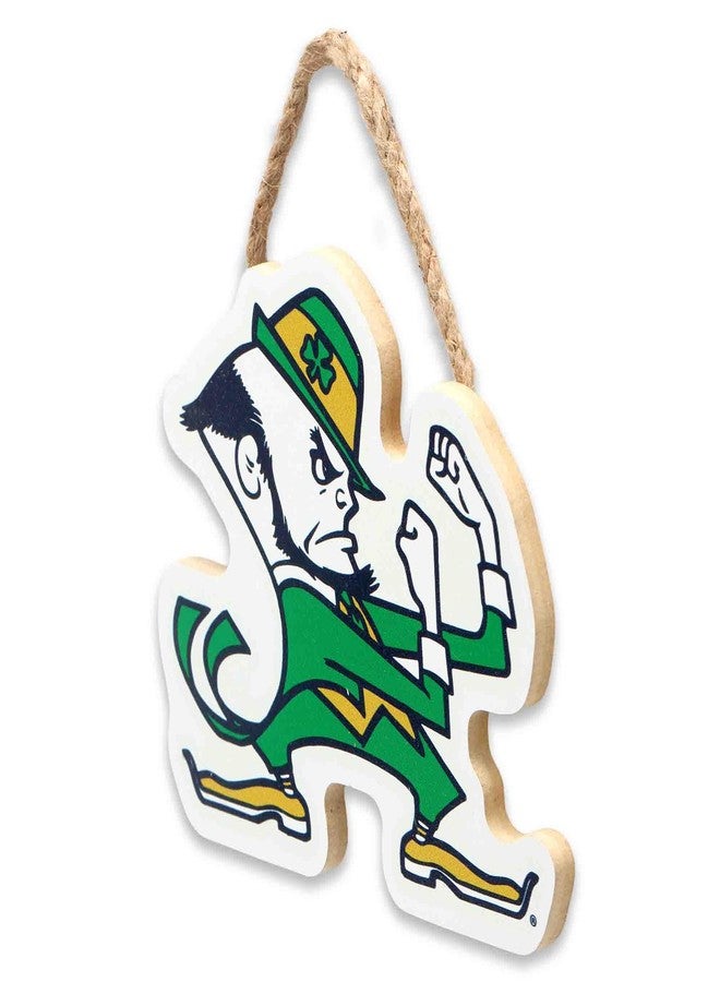 Open Road Brands University of Notre Dame Leprechaun Hanging Wood Wall Decor - Small Notre Dame Decoration - Great Gift Idea - Image 2