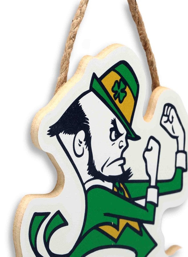 Open Road Brands University of Notre Dame Leprechaun Hanging Wood Wall Decor - Small Notre Dame Decoration - Great Gift Idea - Image 4