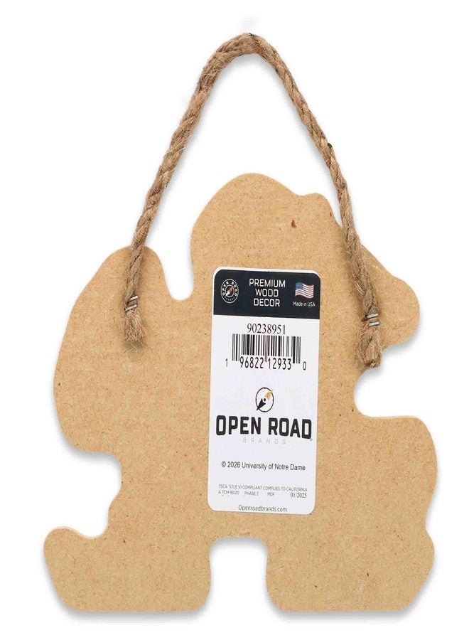 Open Road Brands University of Notre Dame Leprechaun Hanging Wood Wall Decor - Small Notre Dame Decoration - Great Gift Idea - Image 3