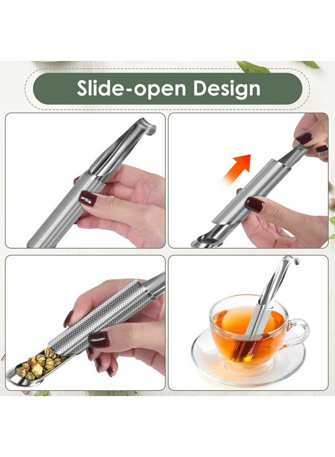 BendJoy® Tea Strainer Stainless Steel with Storage Holder, Pipe-Shaped Tea Infuser, Tea Filter with Hanging Hook for Loose Tea, Coffee, Spice, and Herbs - Image 4