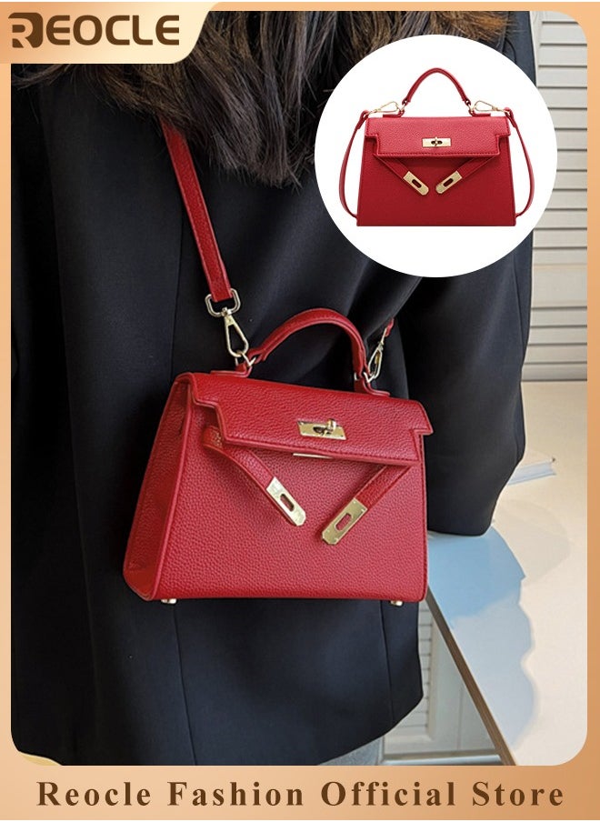 REOCLE Women's Handbags Crossbody Bags Top Handle Satchel with Detachable Strap Luxury Tote Work Bag PU Fashion Designer Handbags Purses  - Image 1