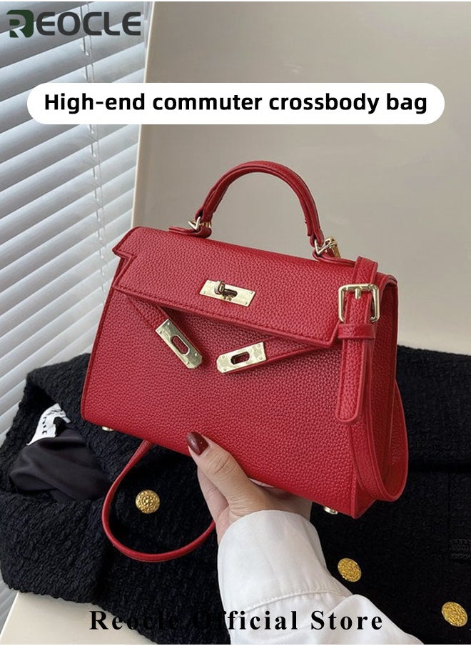 REOCLE Women's Handbags Crossbody Bags Top Handle Satchel with Detachable Strap Luxury Tote Work Bag PU Fashion Designer Handbags Purses  - Image 3