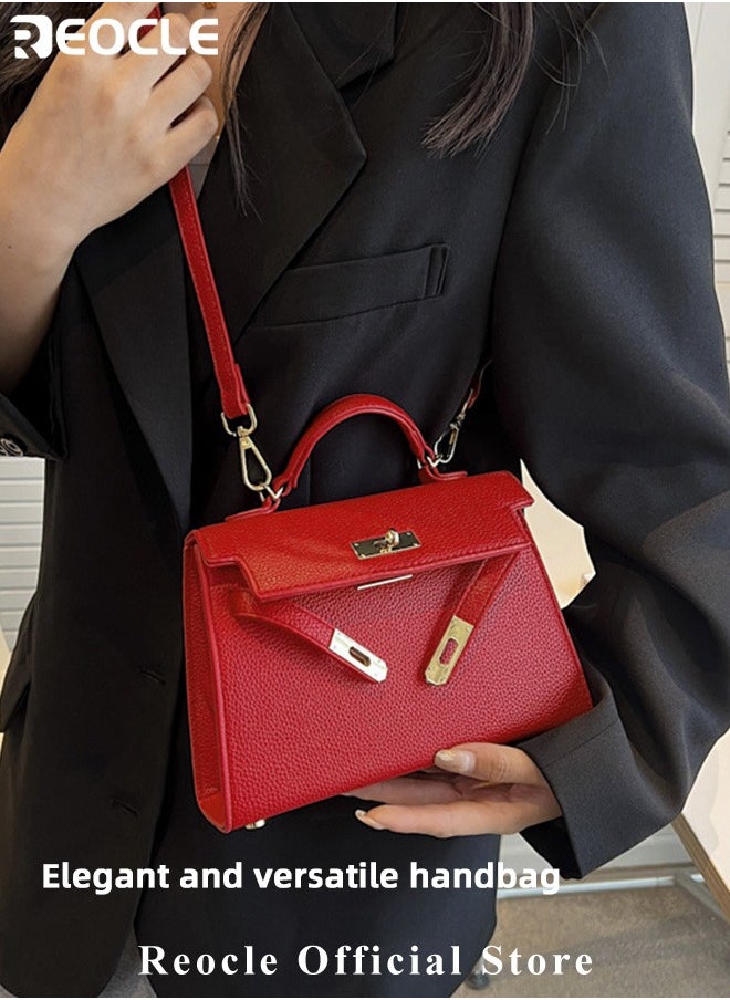REOCLE Women's Handbags Crossbody Bags Top Handle Satchel with Detachable Strap Luxury Tote Work Bag PU Fashion Designer Handbags Purses  - Image 2