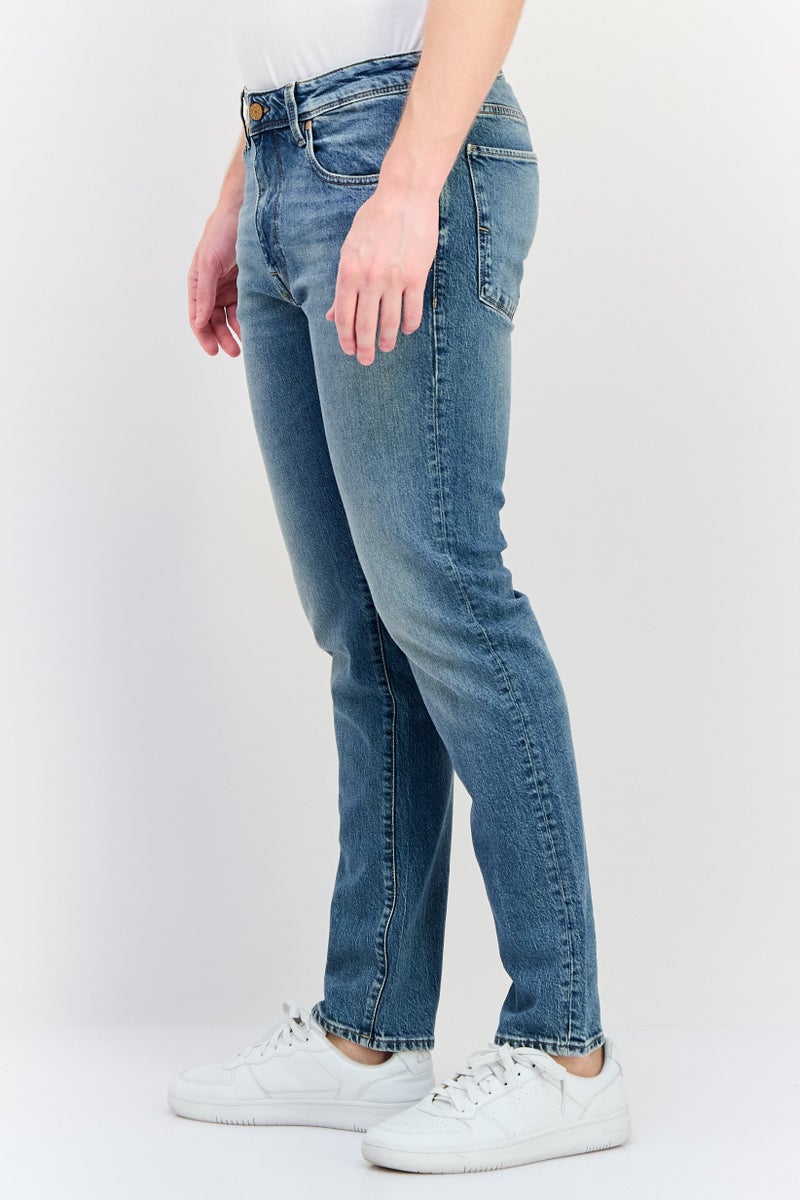 Selected Homme Men Slim Fit Washed Stretchable Denim, Light Blue - Image 2