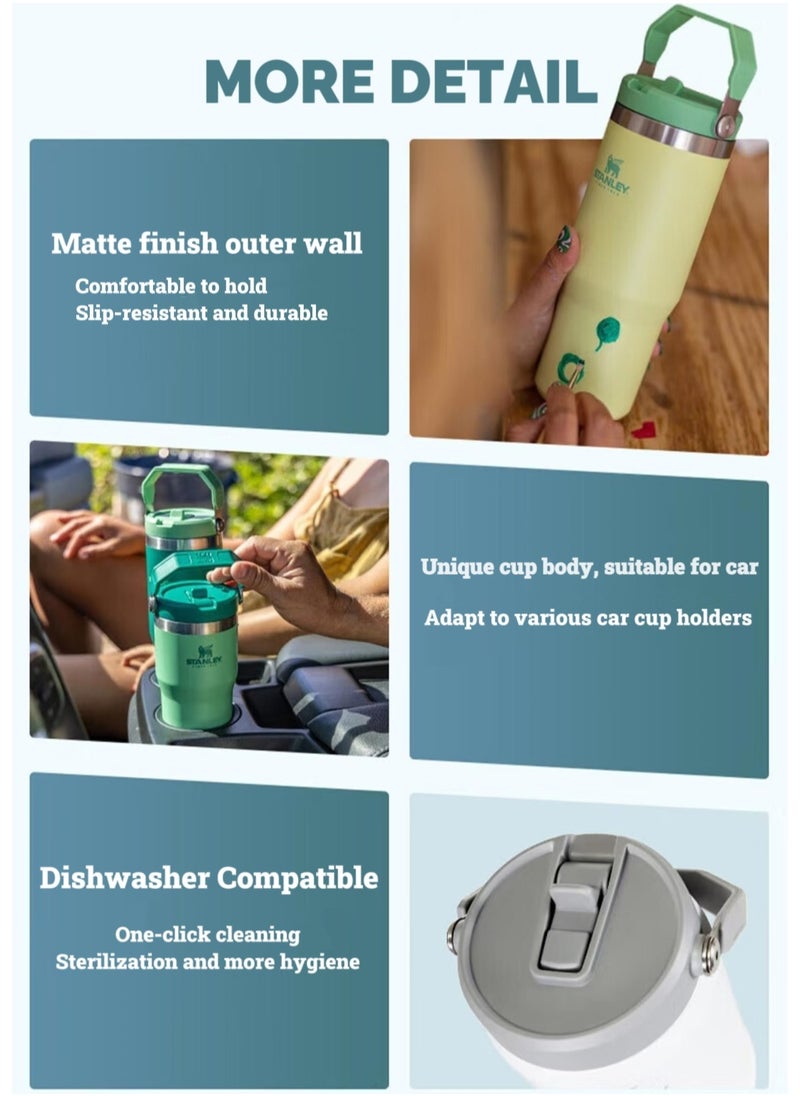 Stanley - Stanley IceFlow Stainless Steel Tumbler - Vacuum Insulated Water Bottle for Home, Office or Car Reusable Cup with Straw Leak Resistant Flip Cold for 12 Hours or Iced for 2 Days, 30 oz - Image 1
